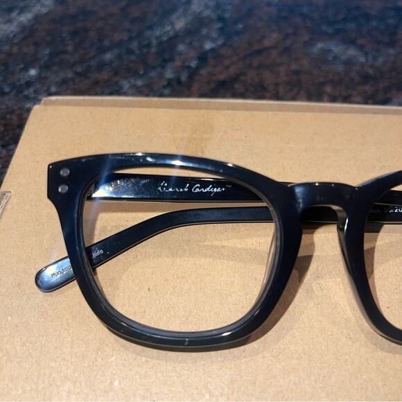 Derek Cardigan Black Rimmed Glasses Frames - Picture 11 of 12